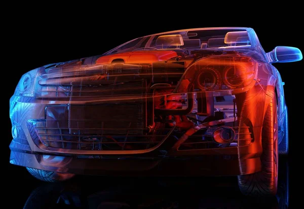 Моделі автомобілів., 3d візуалізації — стокове фото