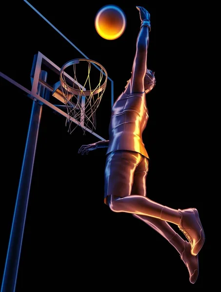 Basketball.3D maken — Stockfoto