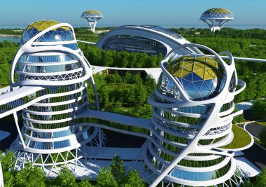 Gökdelenler. , 3d render