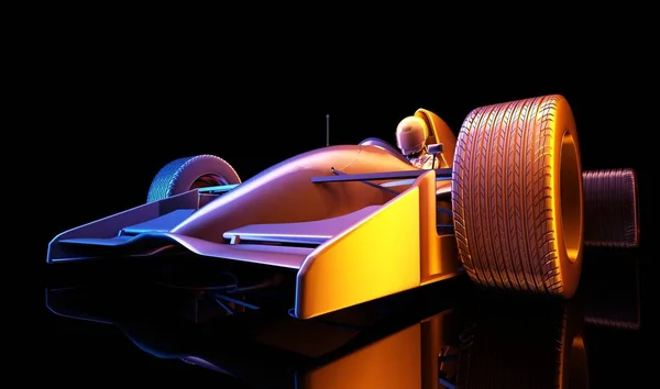 Carros de corrida, renderização 3d — Fotografia de Stock