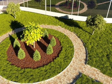 Manzara. .3D render 