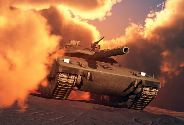 Танк .3d визуализации 