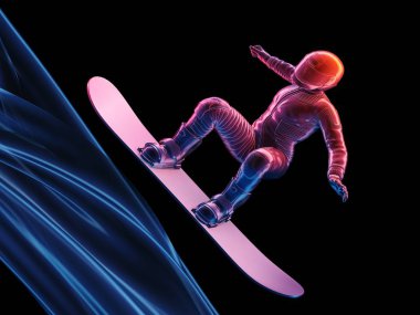 Snowboard 3d render