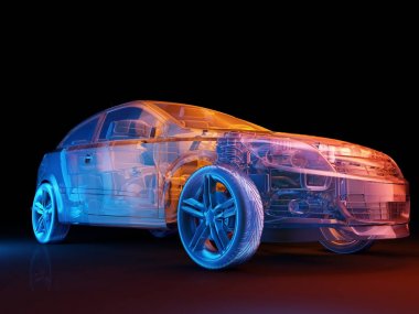 Şeffaf model arabalar.