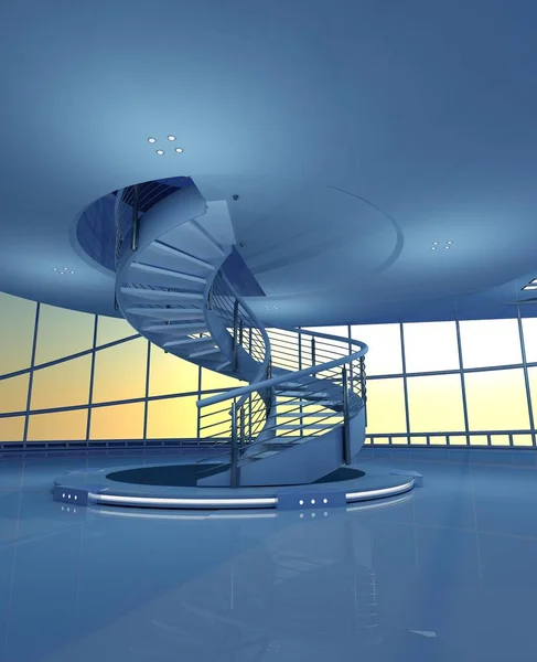 Die Treppe, 3D-Darstellung — Stockfoto