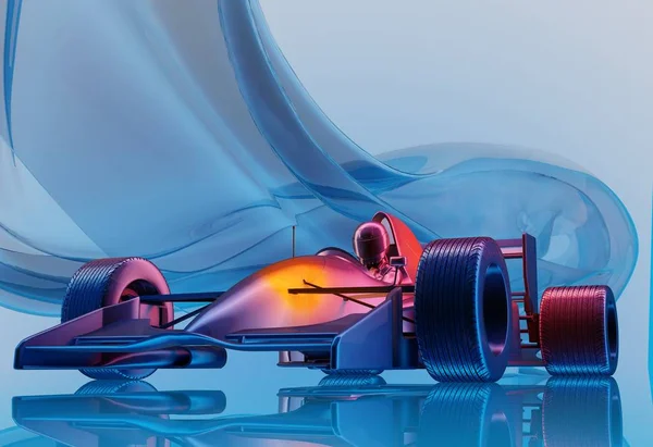 Racing cars ,3d render — Stock Photo, Image