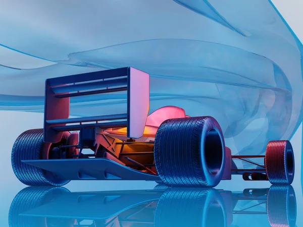 Raceauto's, 3d render — Stockfoto