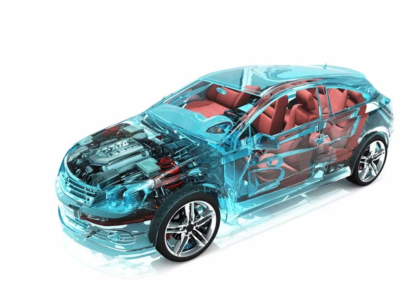 Скло авто... 3D візуалізації — стокове фото