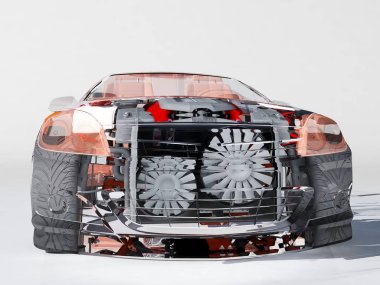 Şeffaf model arabalar.