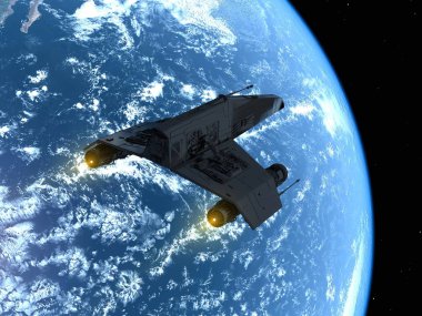 Uzay İstasyonu. .3D render