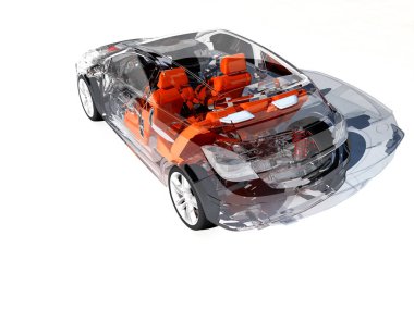 Şeffaf model arabalar.