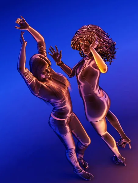 A tánc. .3D render — Stock Fotó