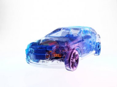 Şeffaf model arabalar.