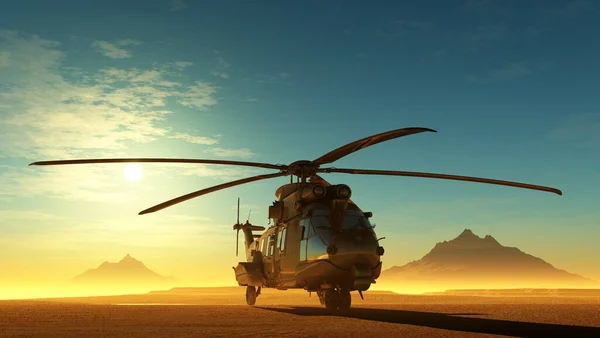 O helicóptero. — Fotografia de Stock