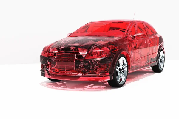 Transparent model cars. — Stock Photo, Image