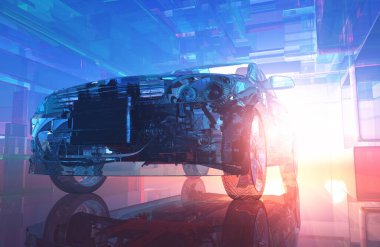 Grafik arkaplanda otomatik olarak..., 3d oluşturma