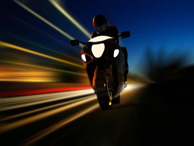 Motosiklet üzerinde road.3d hareketli hale