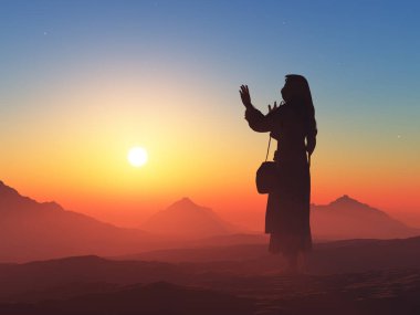 Çöldeki İsa., 3D canlandırma.