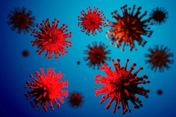 Graphic image of a virus..,3d render