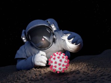 Koronovirüslü astronot, 3D görüntüleme