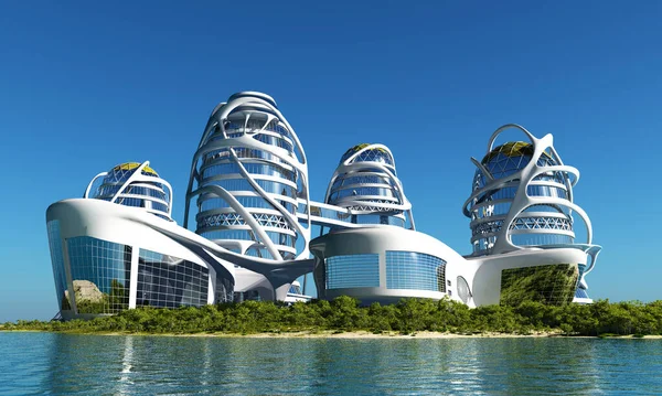 Future City Costa — Foto de Stock