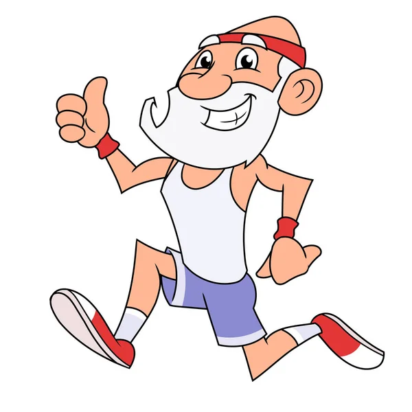 Starý muž jogging 2 — Stockový vektor
