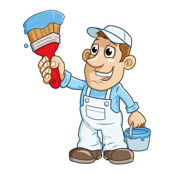 Bir fırça ile ressam