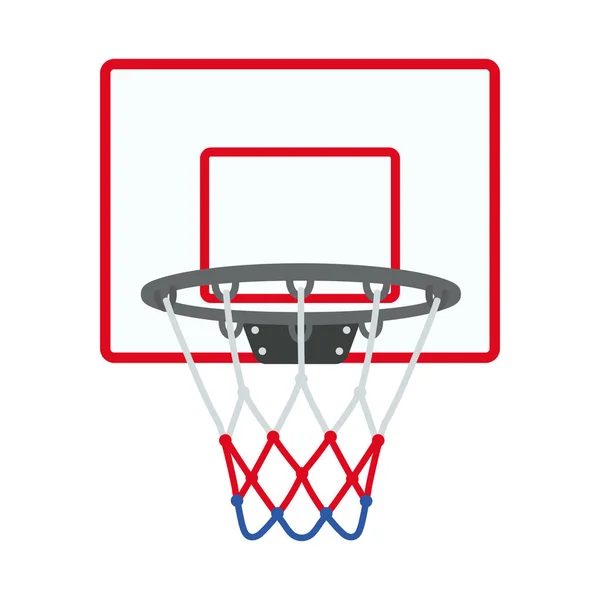 Icono del anillo de baloncesto sobre un fondo blanco Gráficos Vectoriales