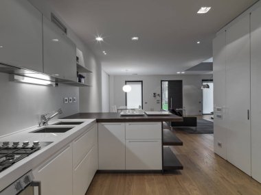 modern bir oturma odası iç görünüm