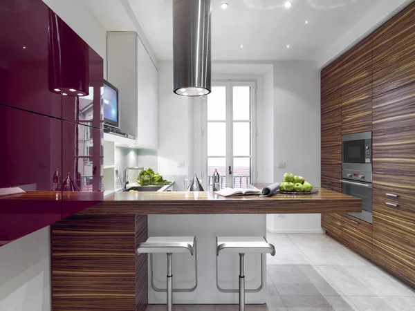 Interior view of a modern kitchen — Stock Photo, Image