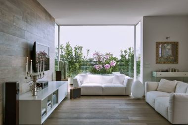 modern bir oturma odası iç görünüm 