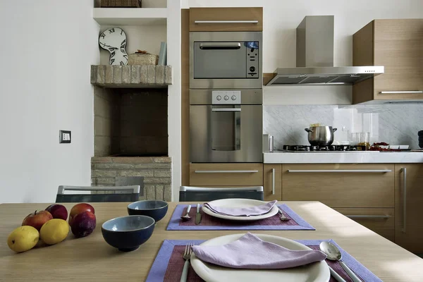 Interior view of a modern kitchen — Stock Photo, Image