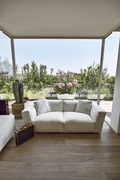 Interior view of a  modern living room Stock Photo