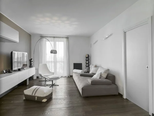 Interiér výstřel moderního obývacího pokoje — Stock fotografie