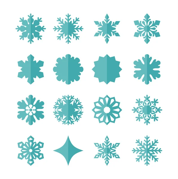 Vector set snowflakes — Stockový vektor