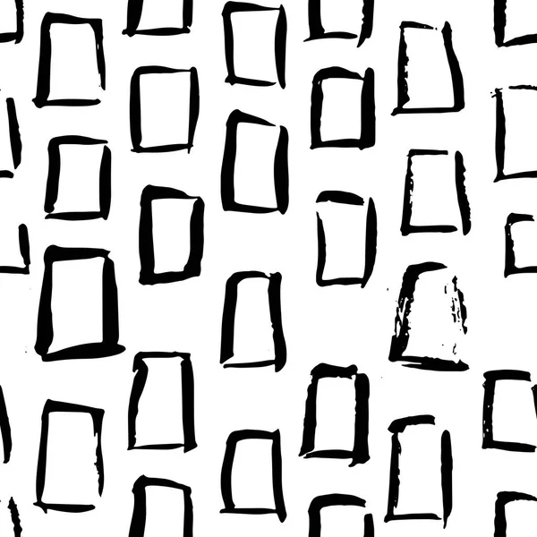 Vecteur Encre noire et blanche motif sans couture — Image vectorielle