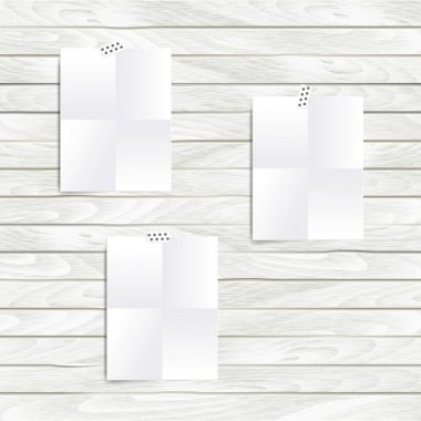 Vektör ruh Pano şablonu üzerinde ahşap duvar