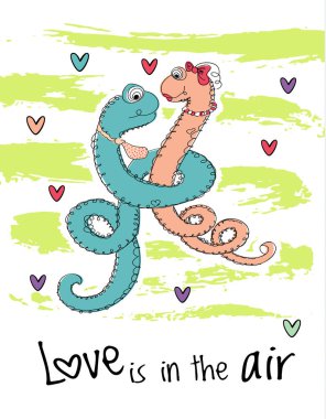 Saint Sevgililer günü kartı vektör çizim