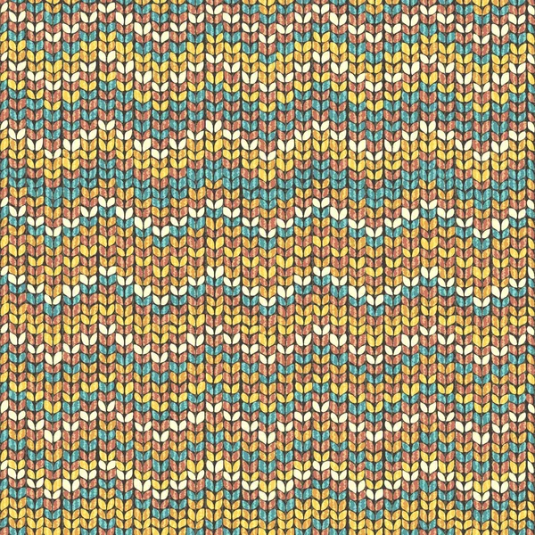 Vecteur de motif tricoté sans couture Zigzag — Image vectorielle