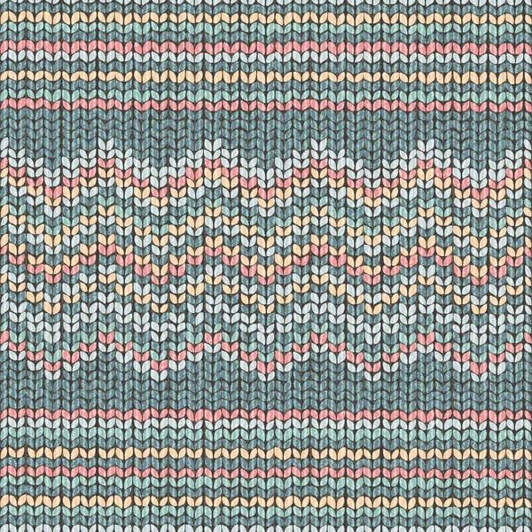 Textuur, zigzag naadloze patroon gebreide stof — Stockvector