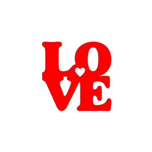 Szerelem betűk Szent Valentin-nap — Stock Vector