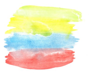 Sulu Boya renkli fırça boya konturları