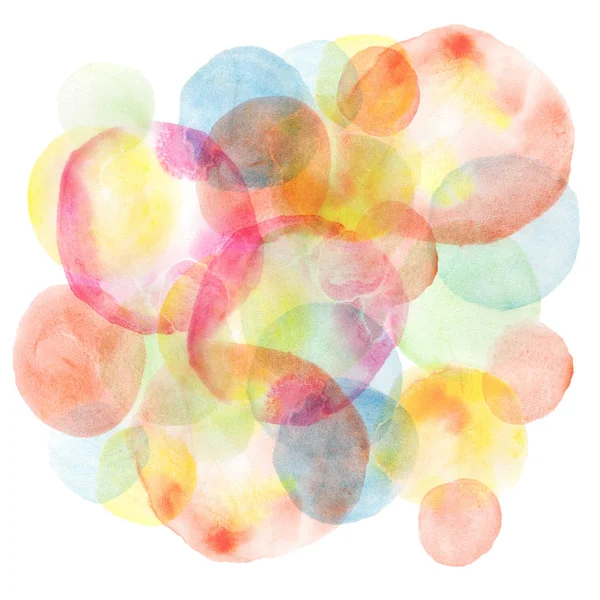 Watercolor hand drawn abstract circles