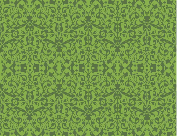 Grüne Öko-Wirbel nahtlose Muster Textur Vektor — Stockvektor