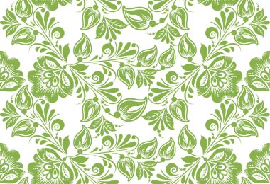 Yeşillik çiçek Dikişsiz desen arka plan