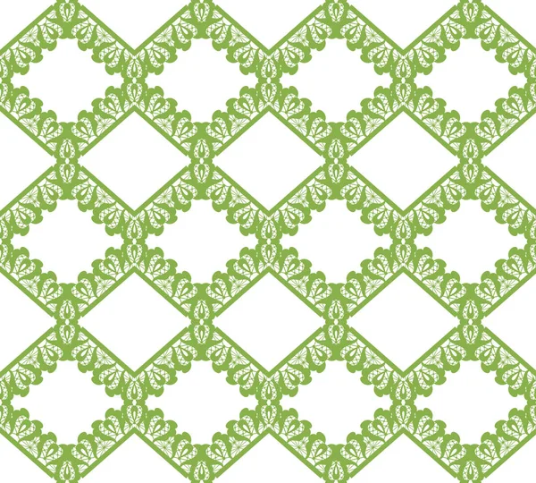 Grün Öko-Raute nahtlose Muster Hintergrund — Stockvektor