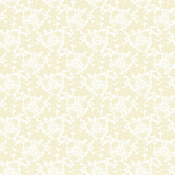 Beige paardebloem naadloze patroon vector — Stockvector