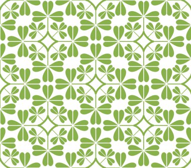 Yeşil yaprak süsleme Dikişsiz desen arka plan