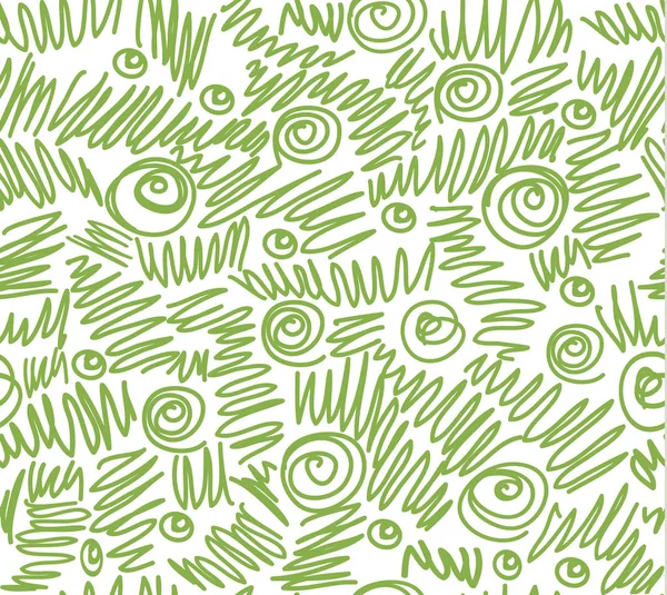 Greenery doodles sem costura fundo padrão —  Vetores de Stock