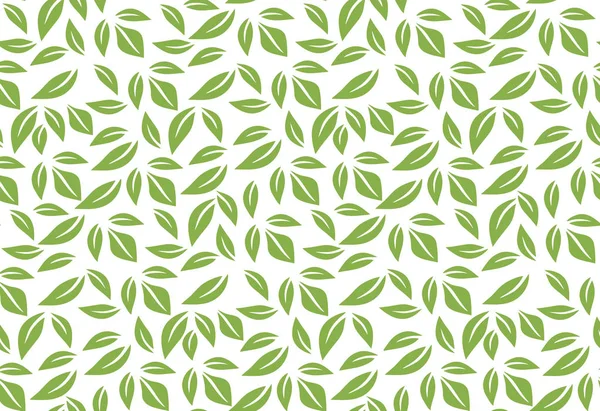 Groen blad naadloze patroon achtergrond vector — Stockvector